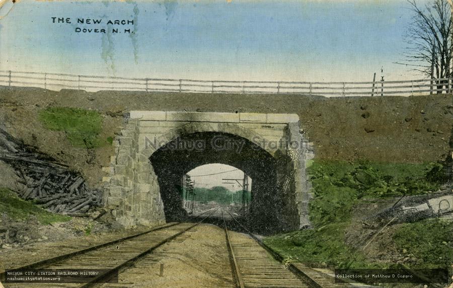 Postcard: The New Arch, Dover, N.H.